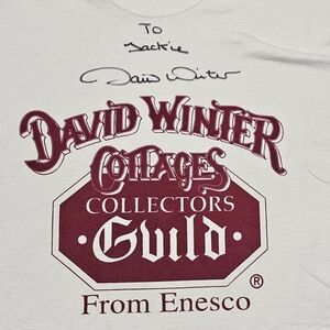 90s Tour T Shirt Mens 2XL Single Stitch USA Graphic David Winter Cottage SIGNED!